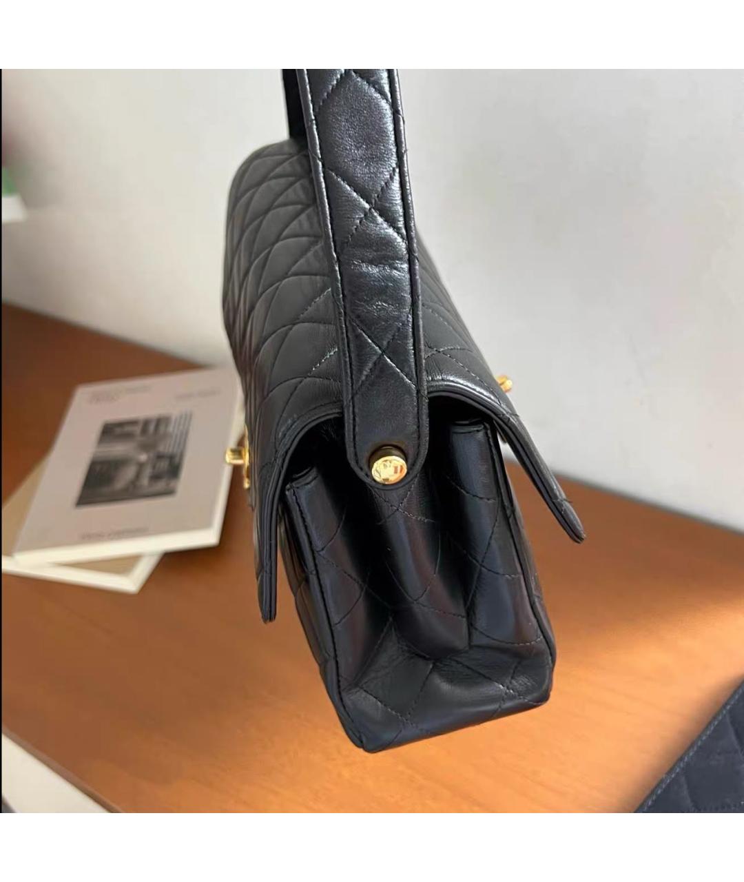 CHANEL Черная кожаная сумка через плечо, фото 4