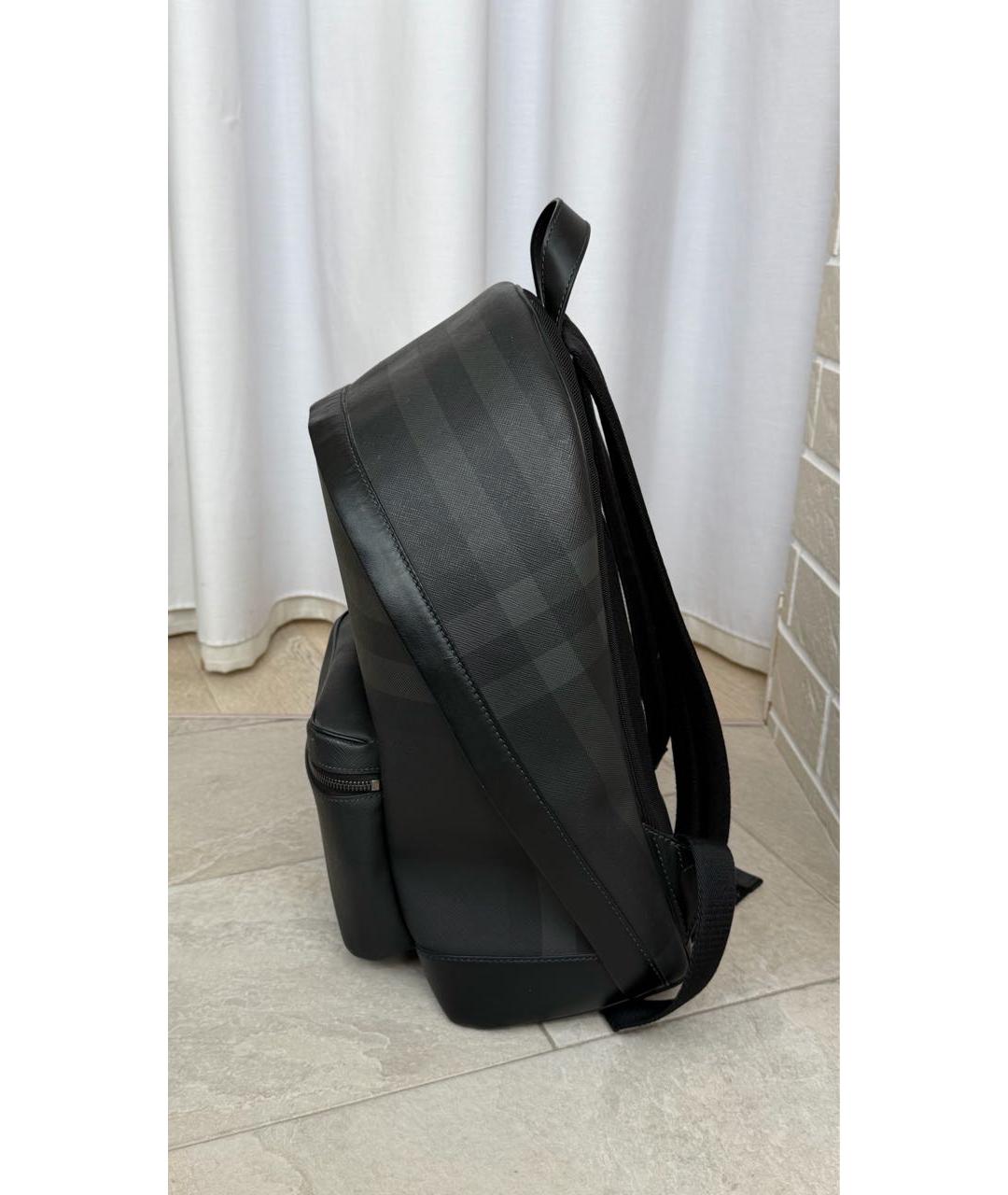 BURBERRY Антрацитовый рюкзак из искусственной кожи, фото 5