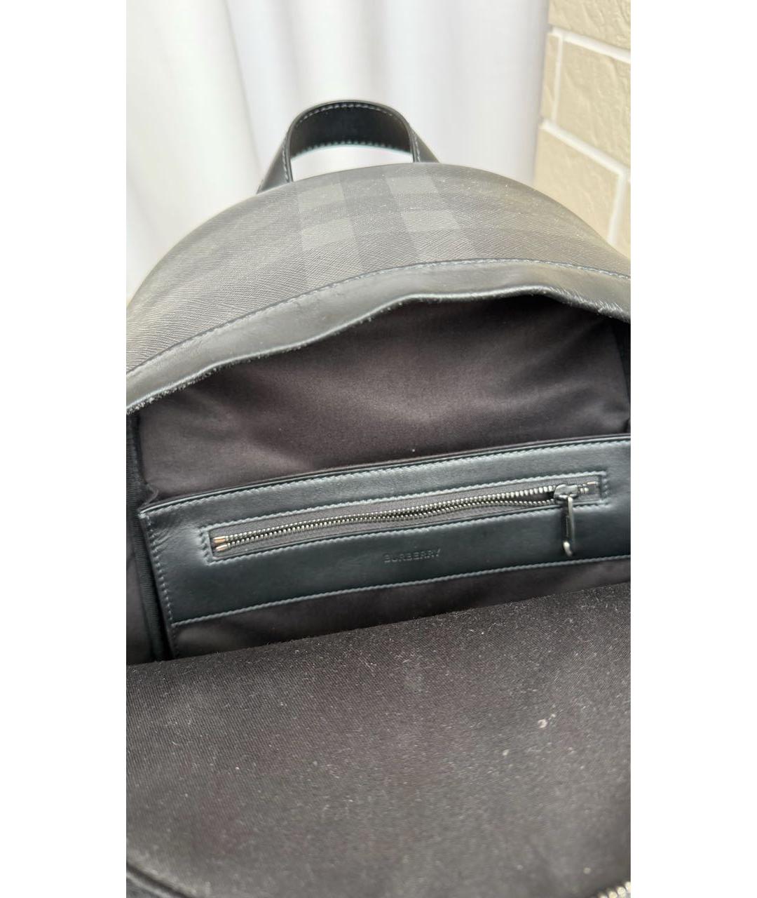 BURBERRY Антрацитовый рюкзак из искусственной кожи, фото 4