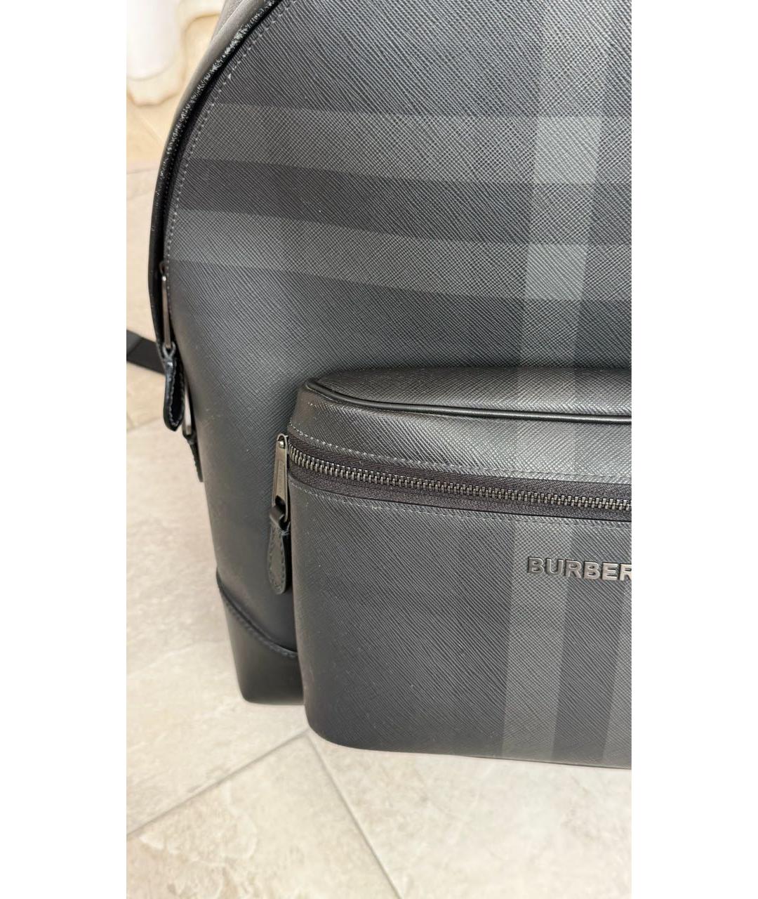 BURBERRY Антрацитовый рюкзак из искусственной кожи, фото 8
