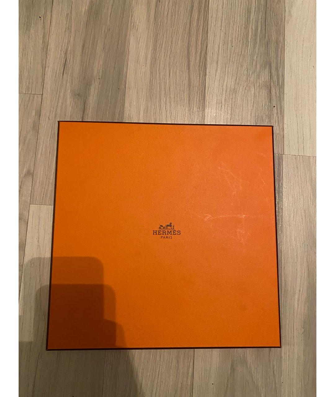 HERMES Розовый шелковый платок, фото 5
