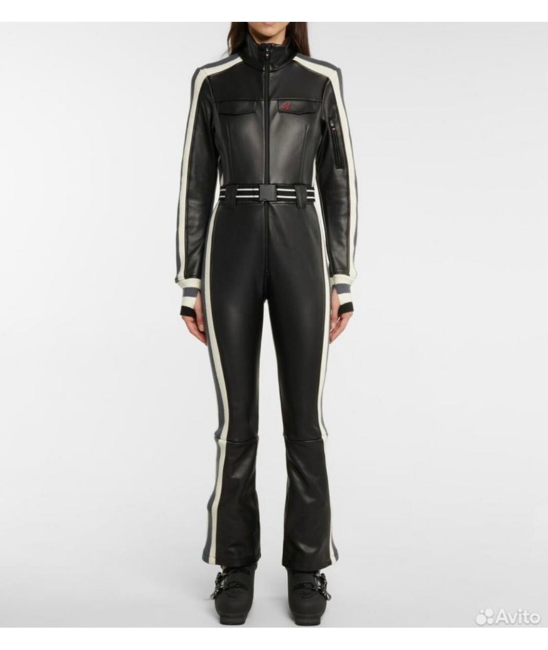 PERFECT MOMENT Черный кожаный спортивные костюмы, фото 7