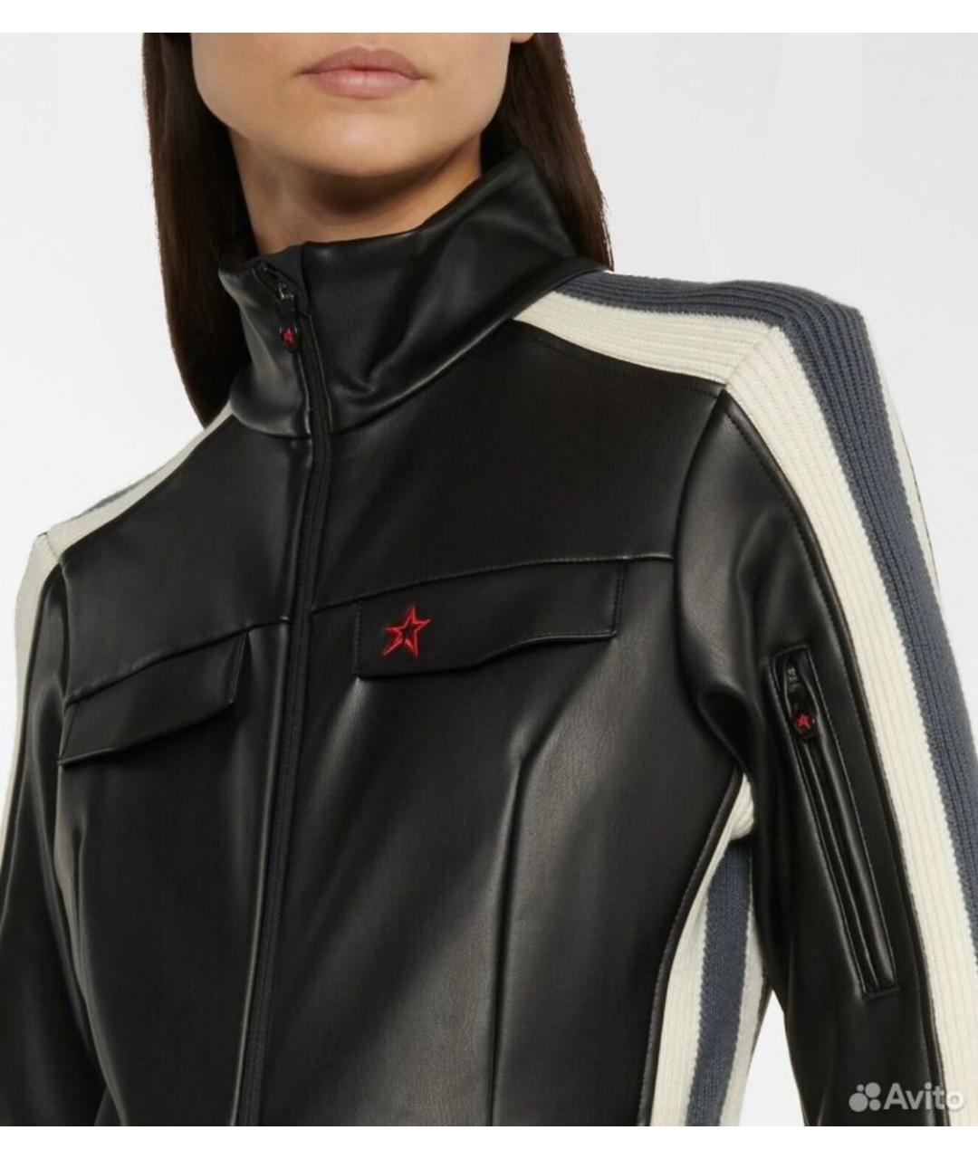 PERFECT MOMENT Черный кожаный спортивные костюмы, фото 3