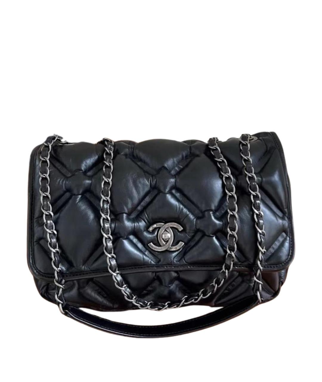 CHANEL Черная кожаная сумка через плечо, фото 1