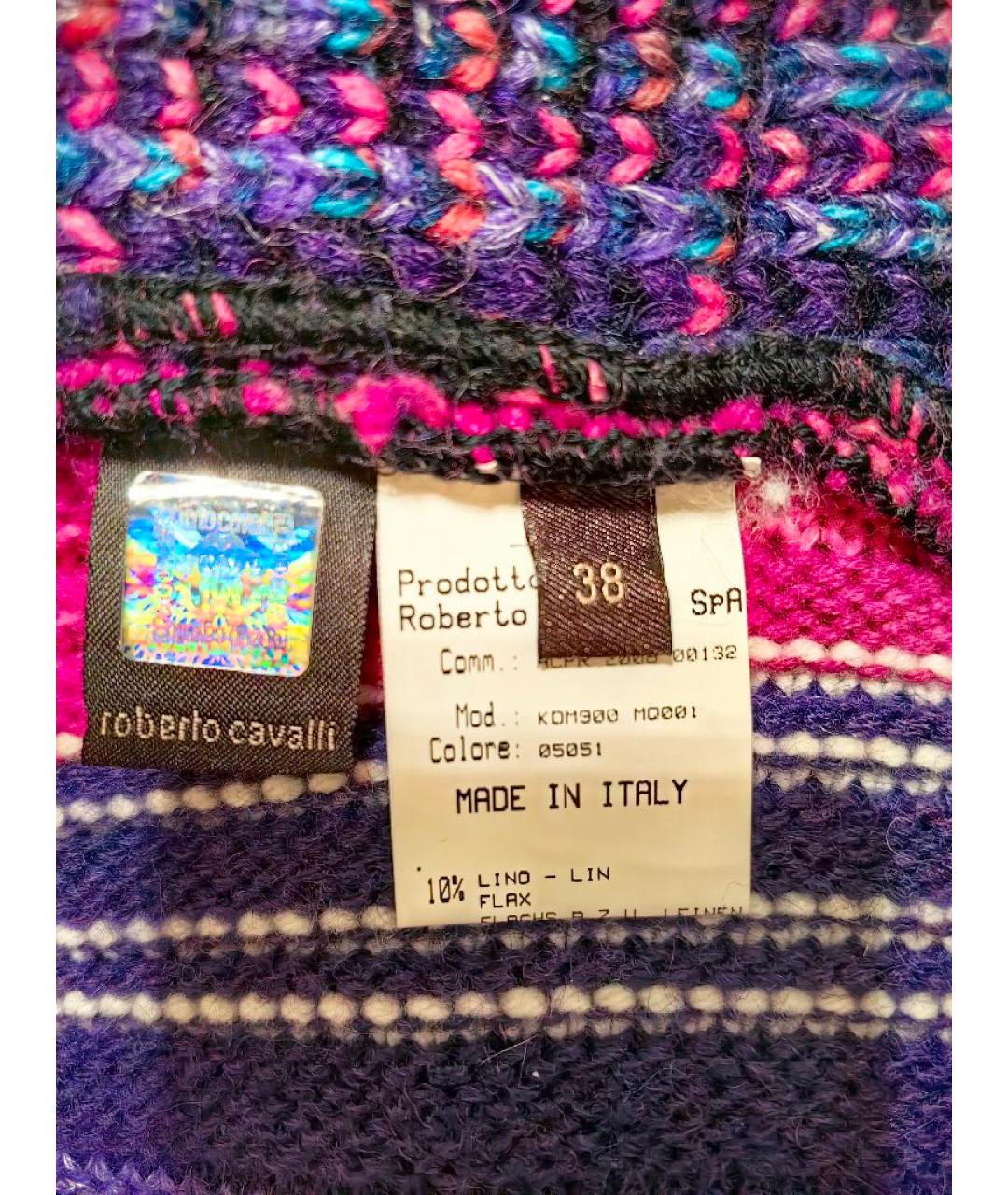 ROBERTO CAVALLI Мульти шерстяная жилетка, фото 3