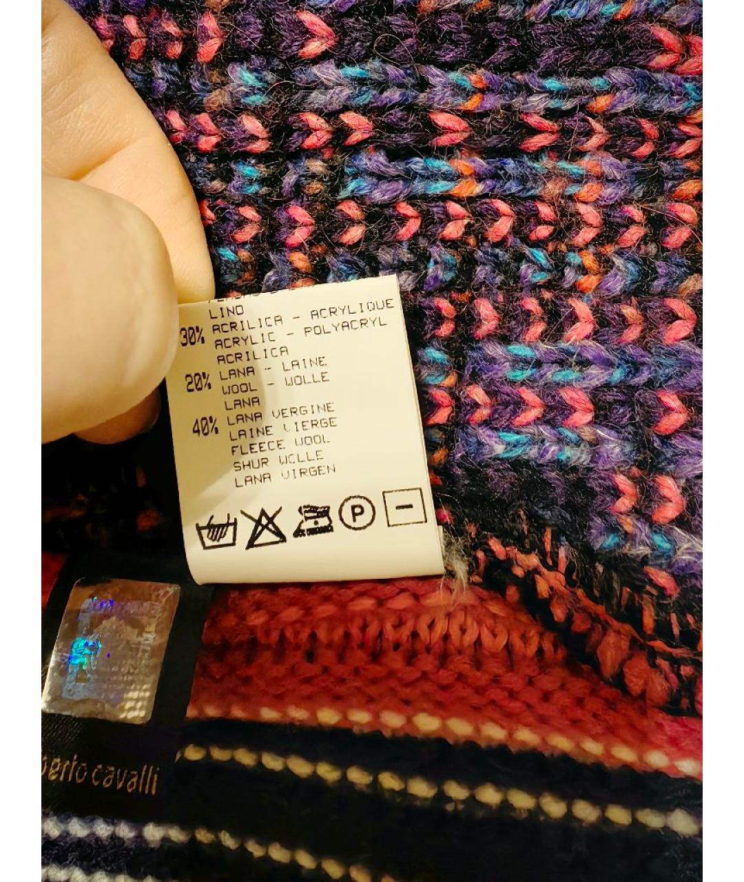 ROBERTO CAVALLI Мульти шерстяная жилетка, фото 5