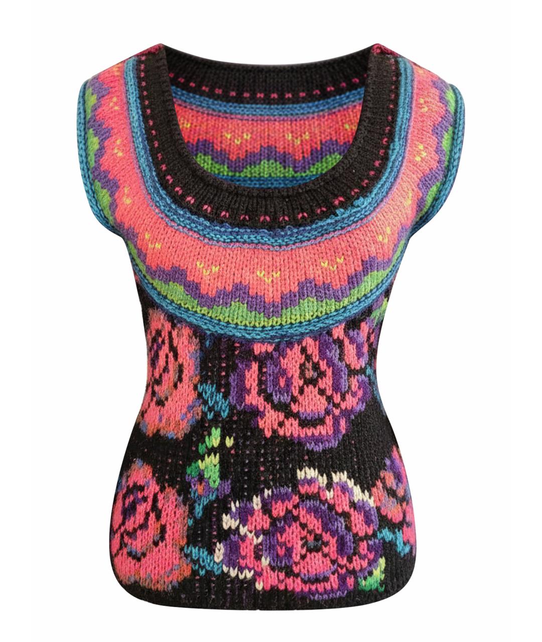 ROBERTO CAVALLI Мульти шерстяная жилетка, фото 1