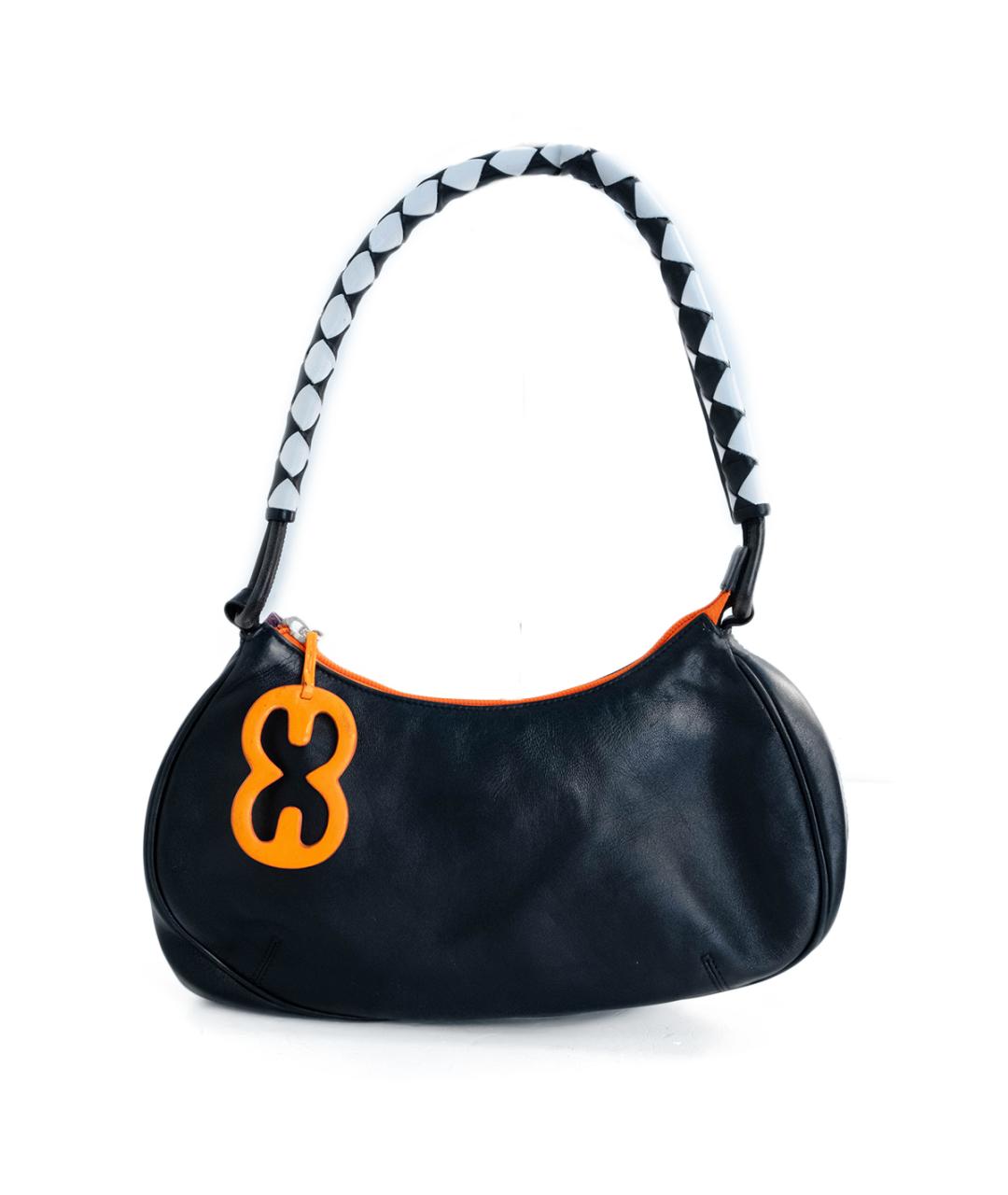 ESCADA Черная кожаная сумка с короткими ручками, фото 6