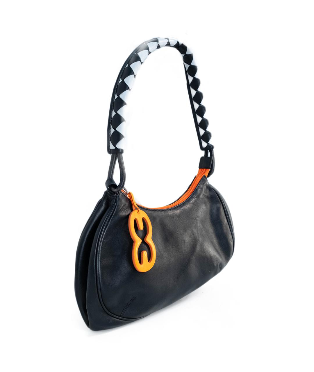 ESCADA Черная кожаная сумка с короткими ручками, фото 2