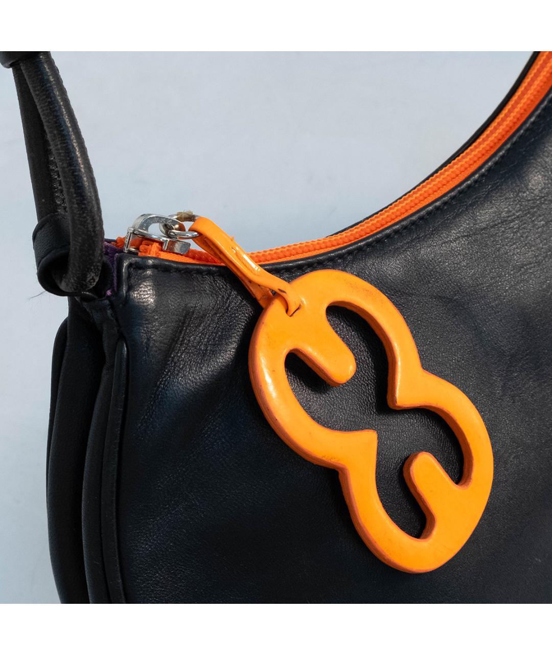 ESCADA Черная кожаная сумка с короткими ручками, фото 4