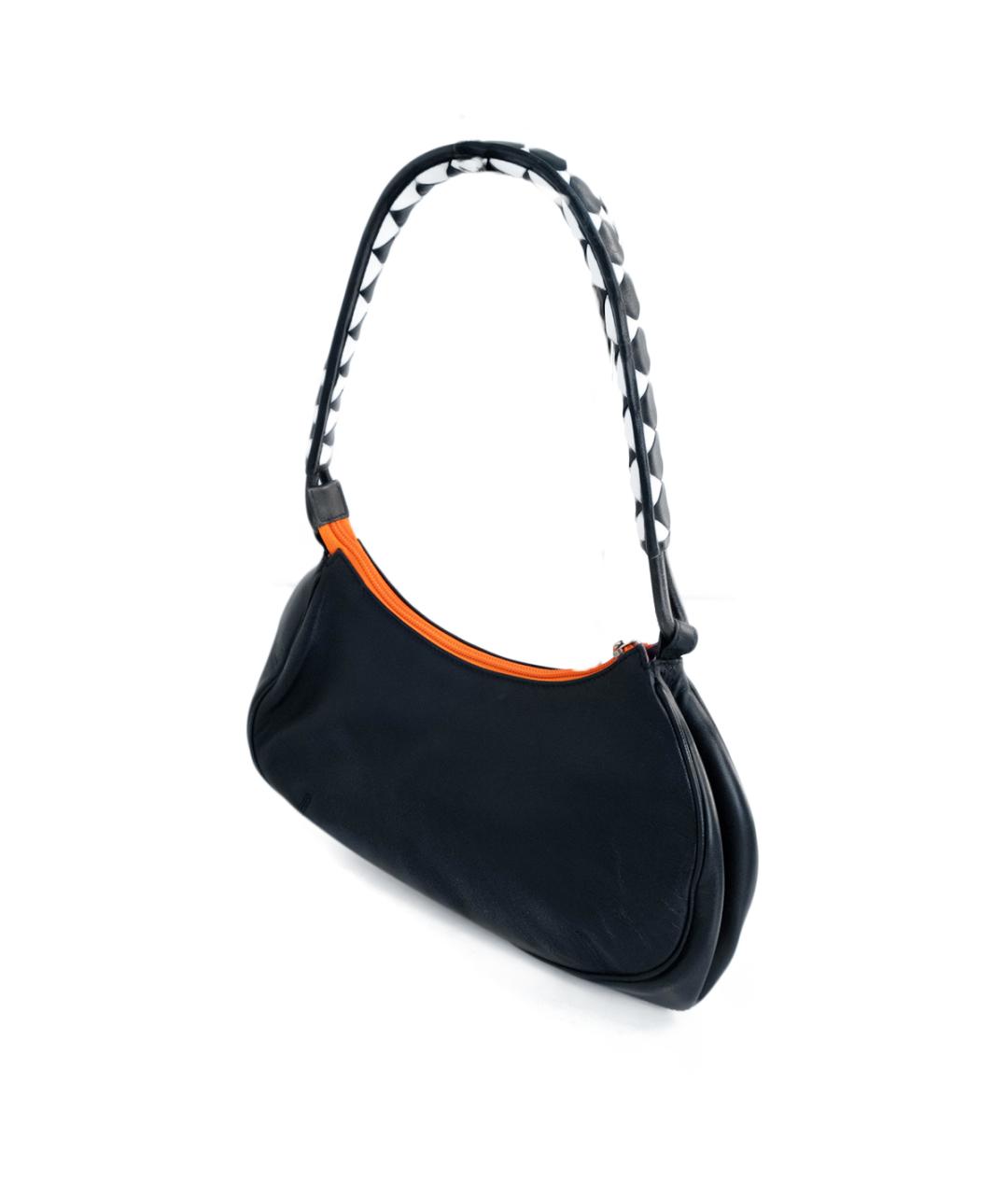 ESCADA Черная кожаная сумка с короткими ручками, фото 3