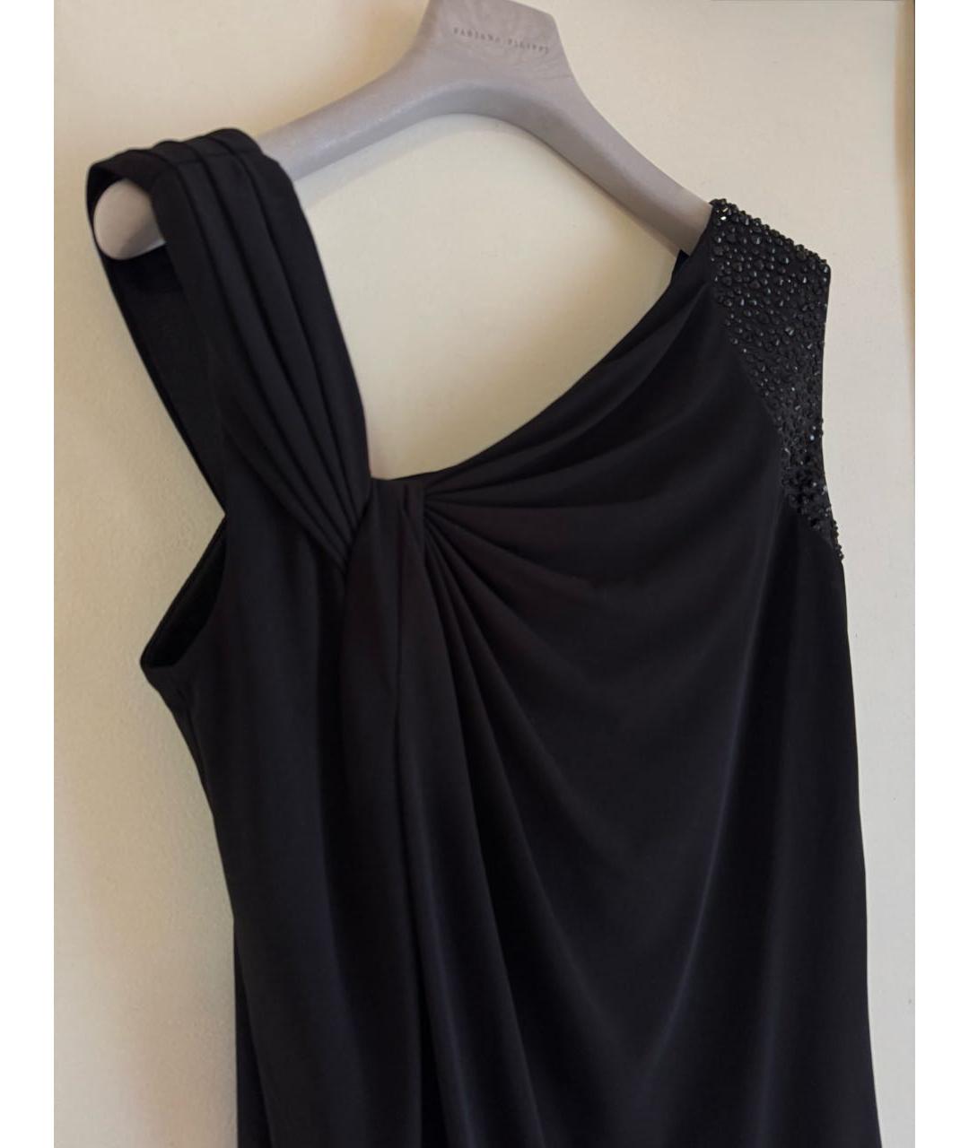 BLUMARINE Черное полиэстеровое коктейльное платье, фото 5