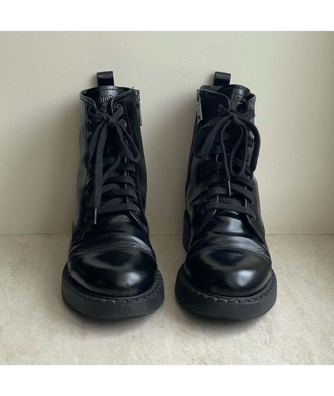 PRADA Черные ботинки из лакированной кожи, фото 2