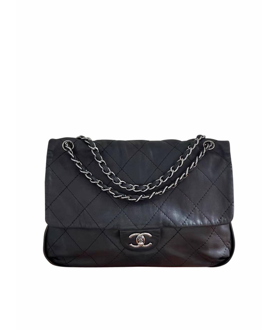 CHANEL Черная кожаная сумка через плечо, фото 1