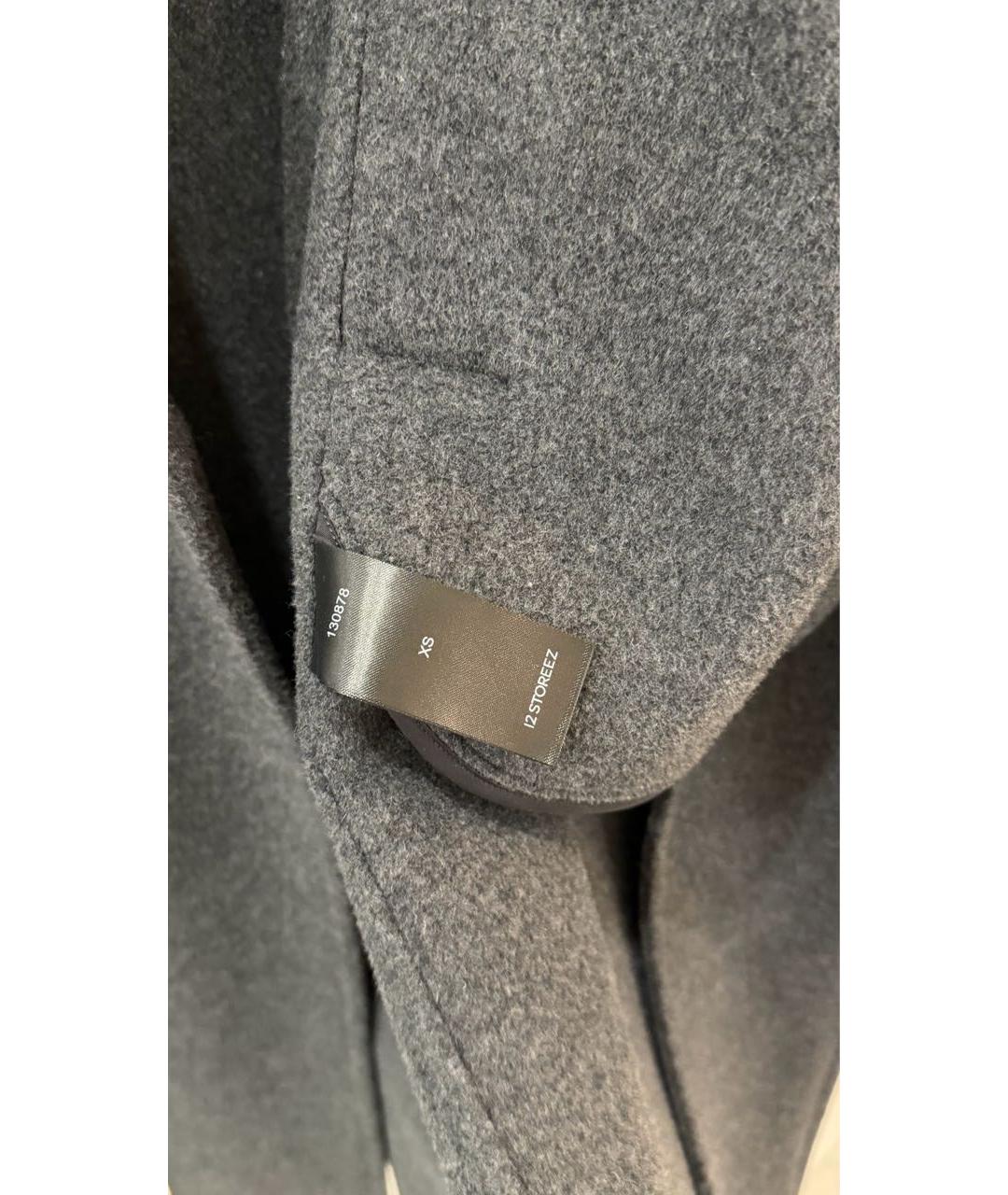 12 STOREEZ Антрацитовое шерстяное пальто, фото 7
