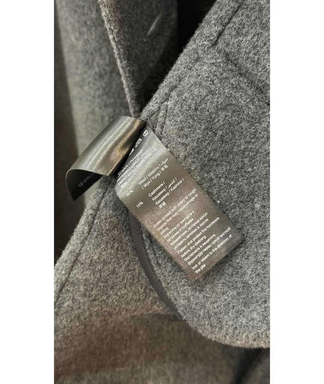 12 STOREEZ Антрацитовое шерстяное пальто, фото 3