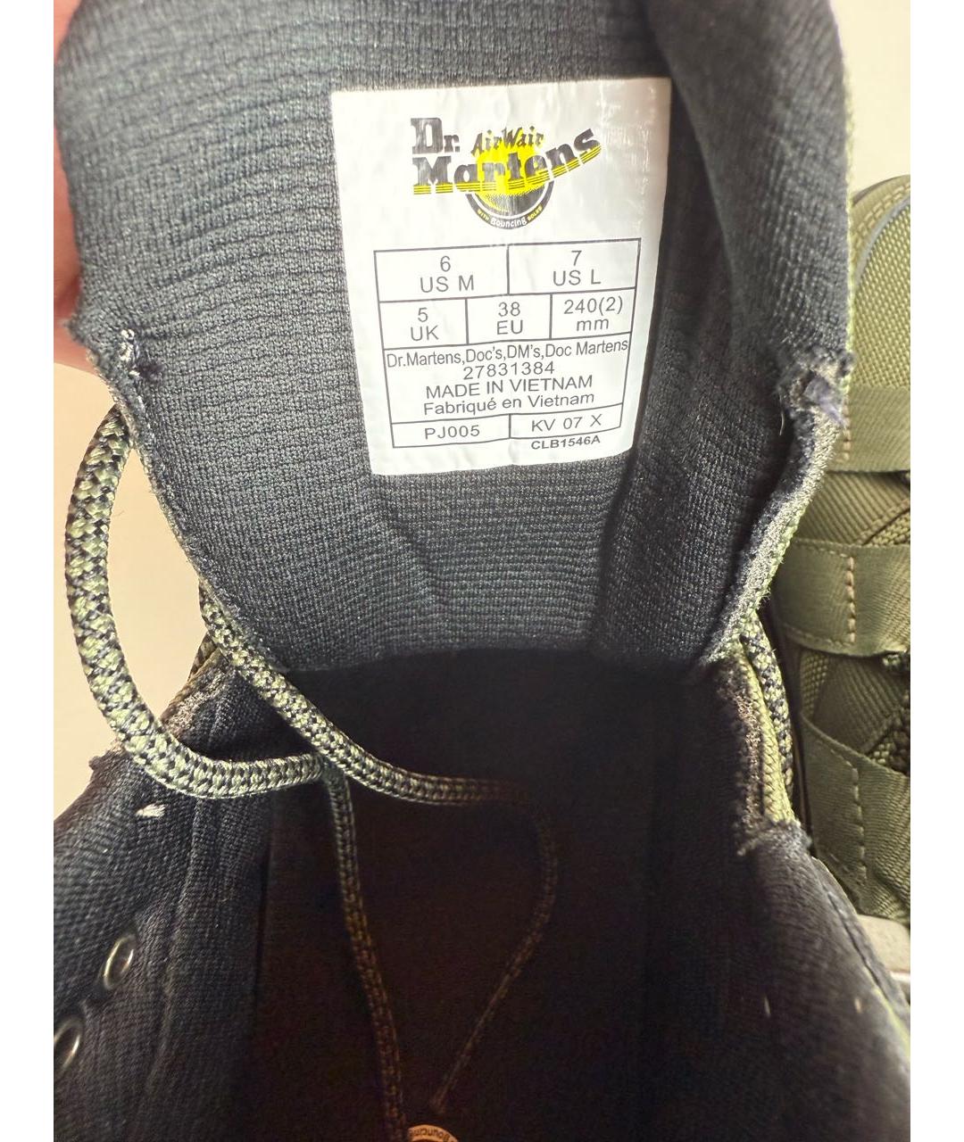 DR. MARTENS Хаки ботинки из экзотической кожи, фото 6