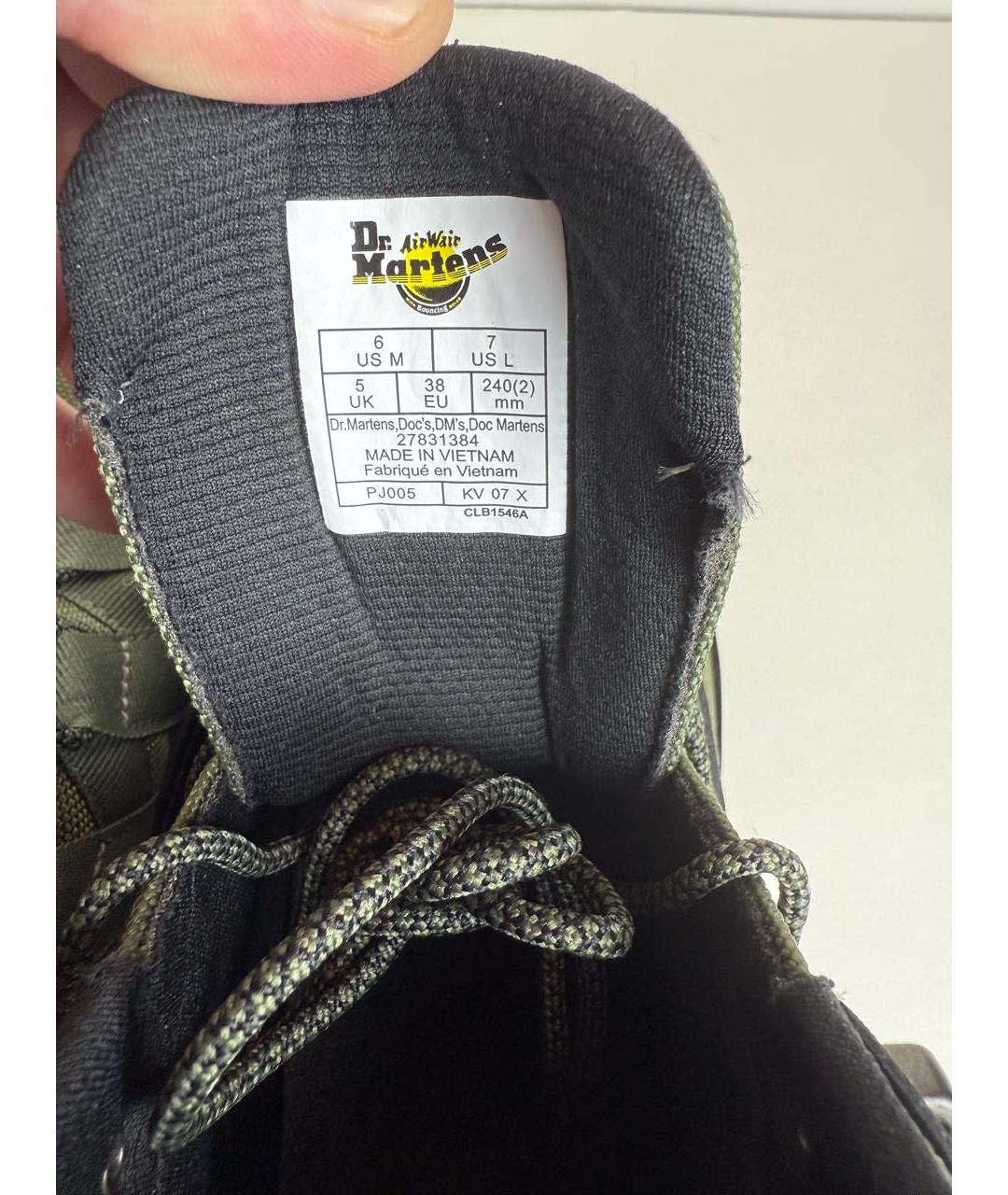 DR. MARTENS Хаки ботинки из экзотической кожи, фото 5