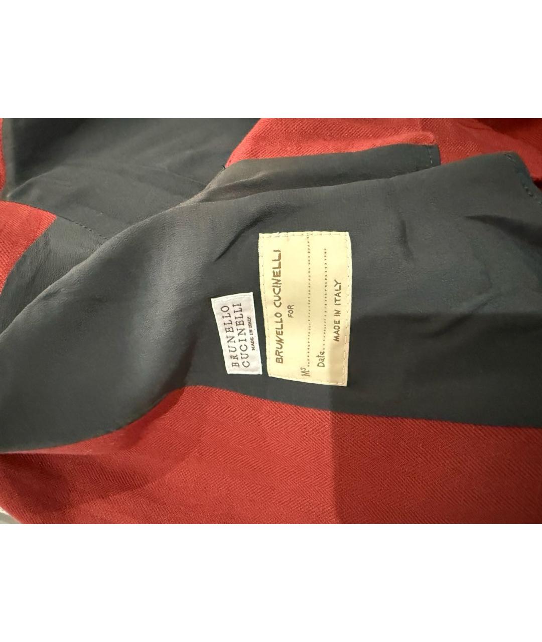 BRUNELLO CUCINELLI Бордовый хлопковый жилет, фото 3