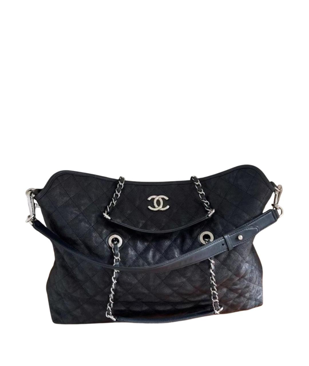 CHANEL Черная кожаная сумка через плечо, фото 1