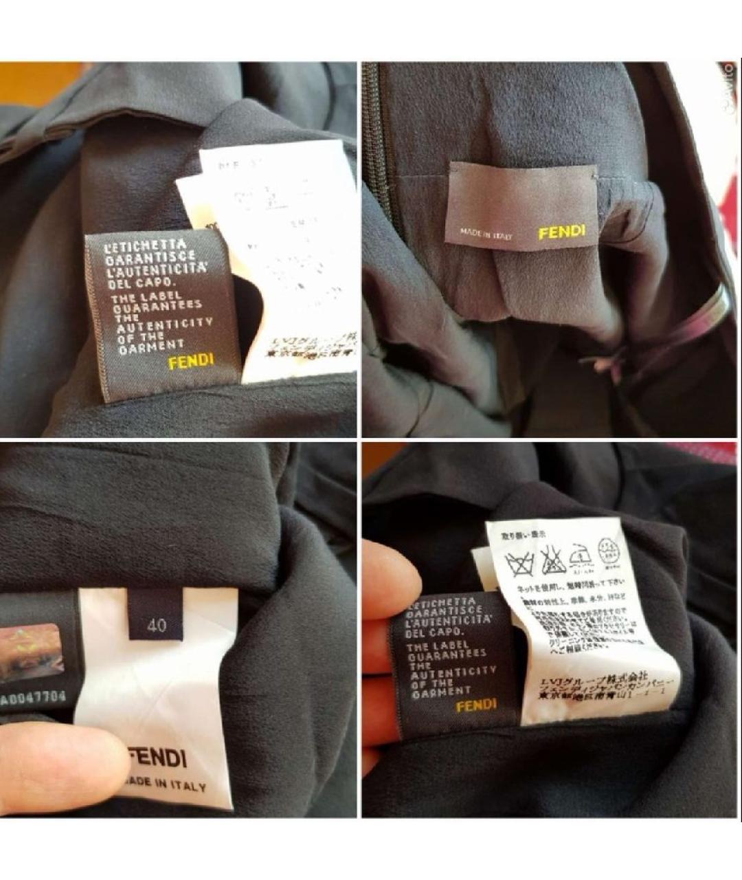 FENDI Мульти шелковое коктейльное платье, фото 3