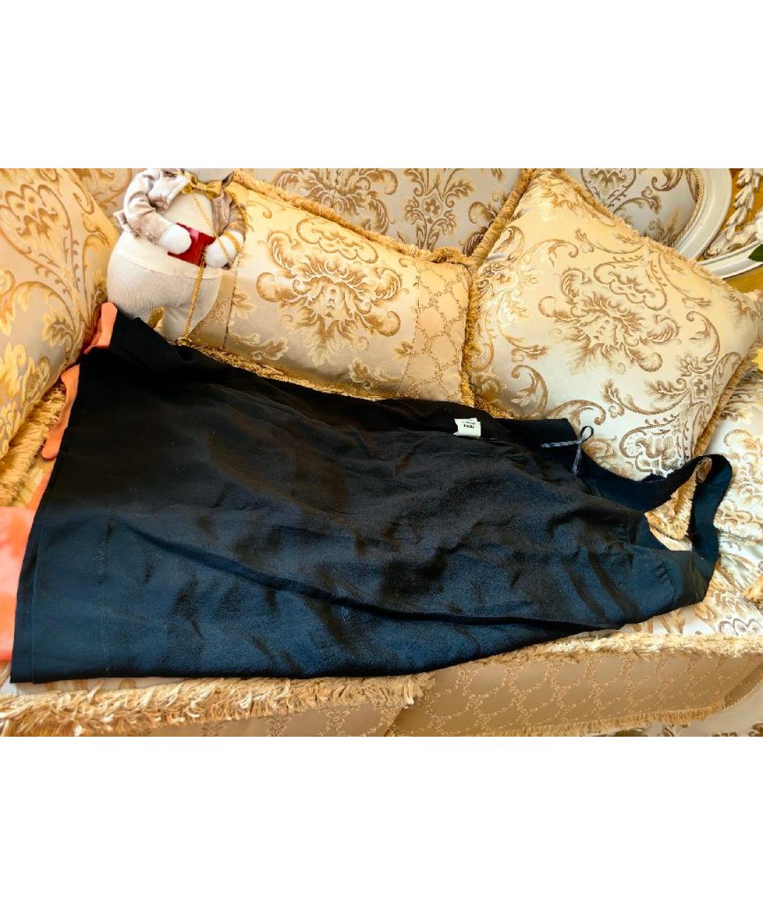 FENDI Мульти шелковое коктейльное платье, фото 5