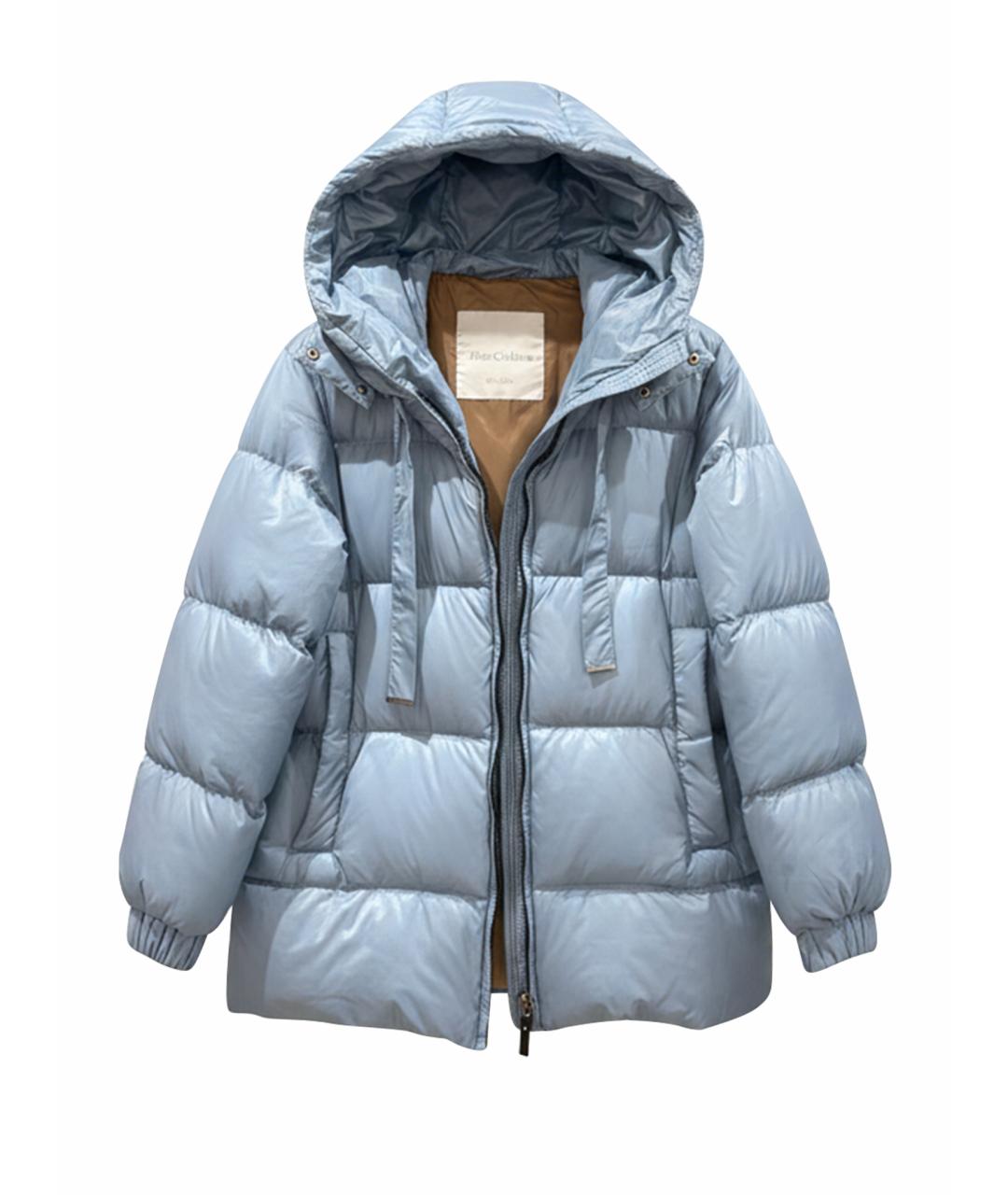 MAX MARA Голубой вискозный пуховик, фото 1