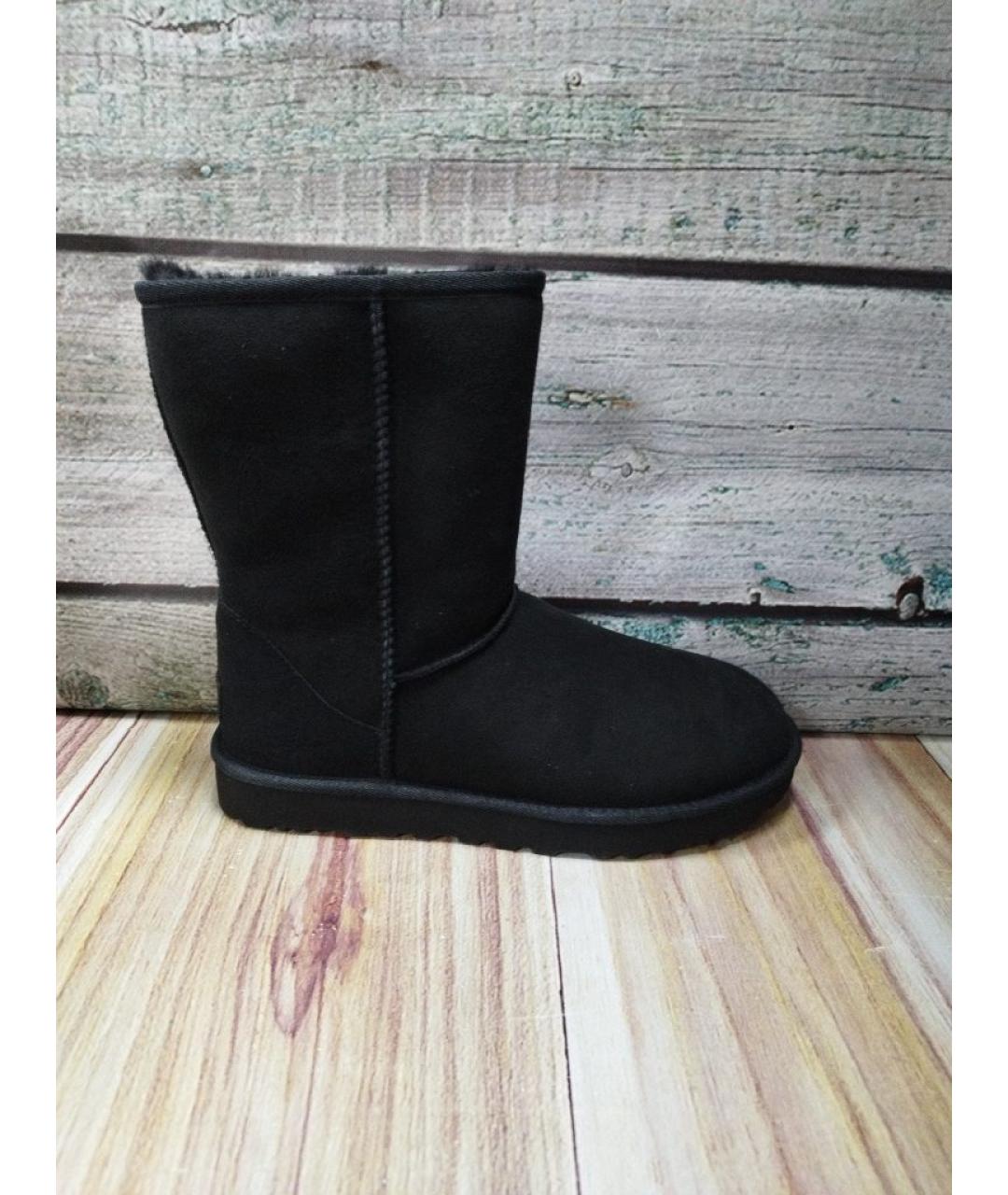 UGG AUSTRALIA Черные замшевые сапоги, фото 8