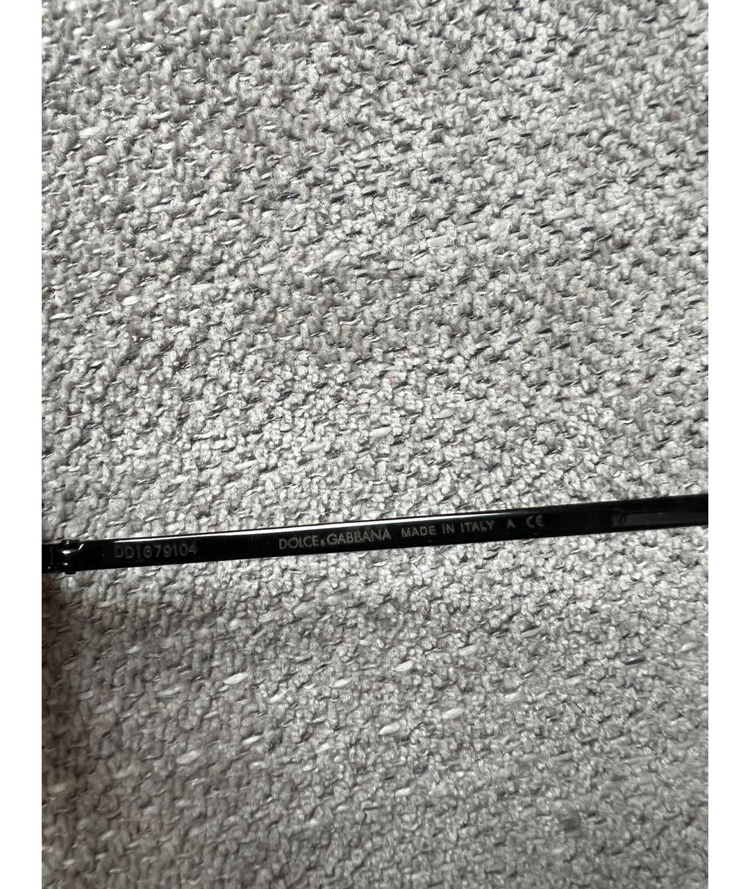 DOLCE&GABBANA Черные металлические солнцезащитные очки, фото 3