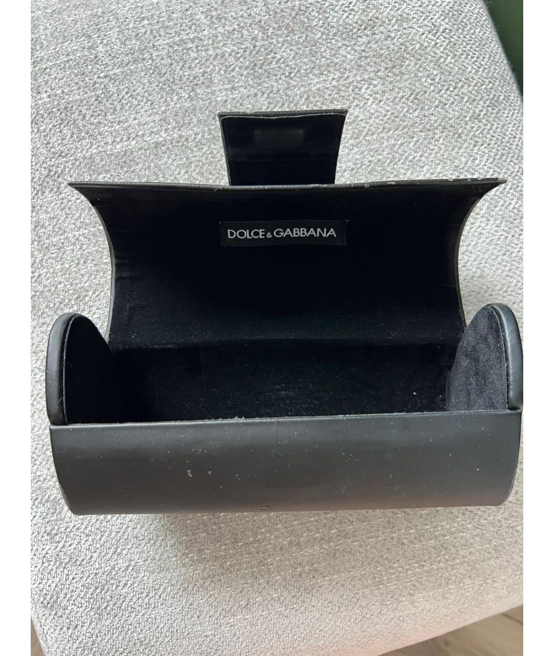 DOLCE&GABBANA Черные металлические солнцезащитные очки, фото 5