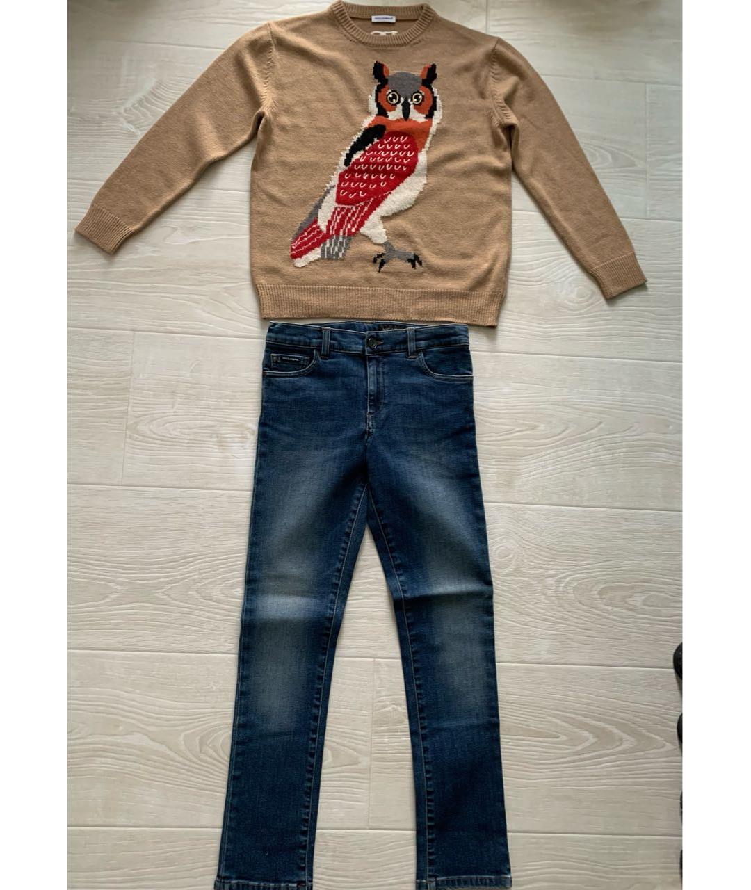 DOLCE&GABBANA Коричневый хлопковый комплект, фото 8