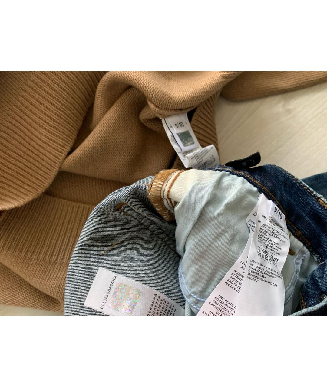 DOLCE&GABBANA Коричневый хлопковый комплект, фото 5