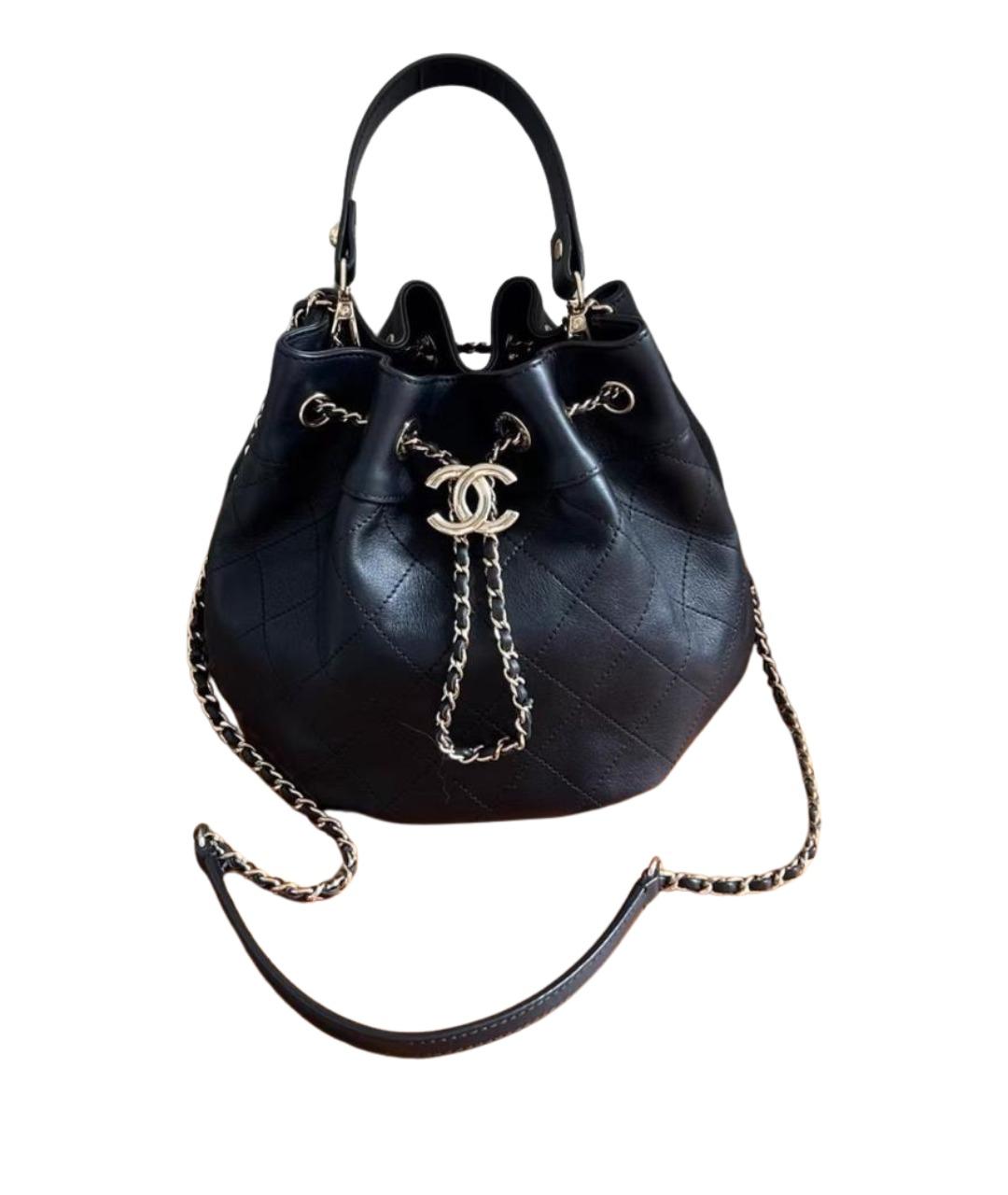 CHANEL Черная кожаная сумка через плечо, фото 1