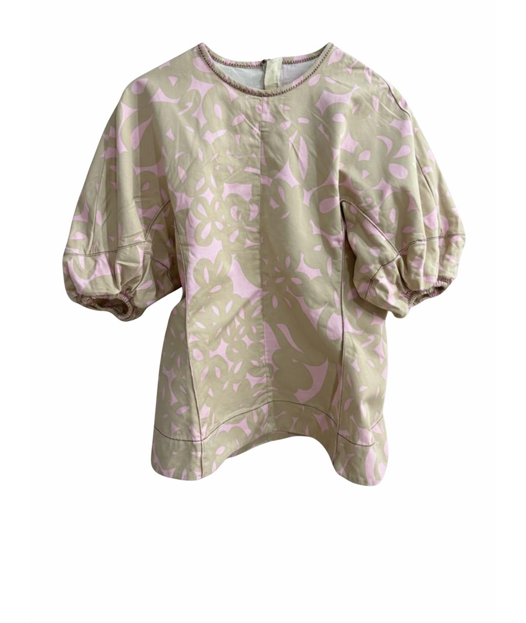 MARNI Бежевая хлопковая блузы, фото 1