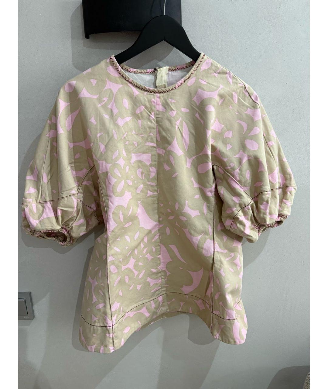 MARNI Бежевая хлопковая блузы, фото 2