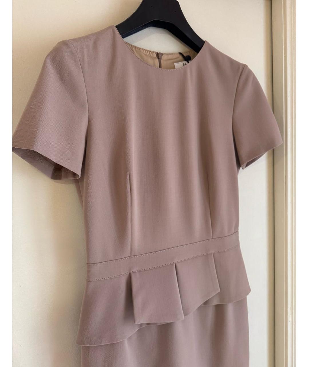 BLUMARINE Бежевое шерстяное повседневное платье, фото 5