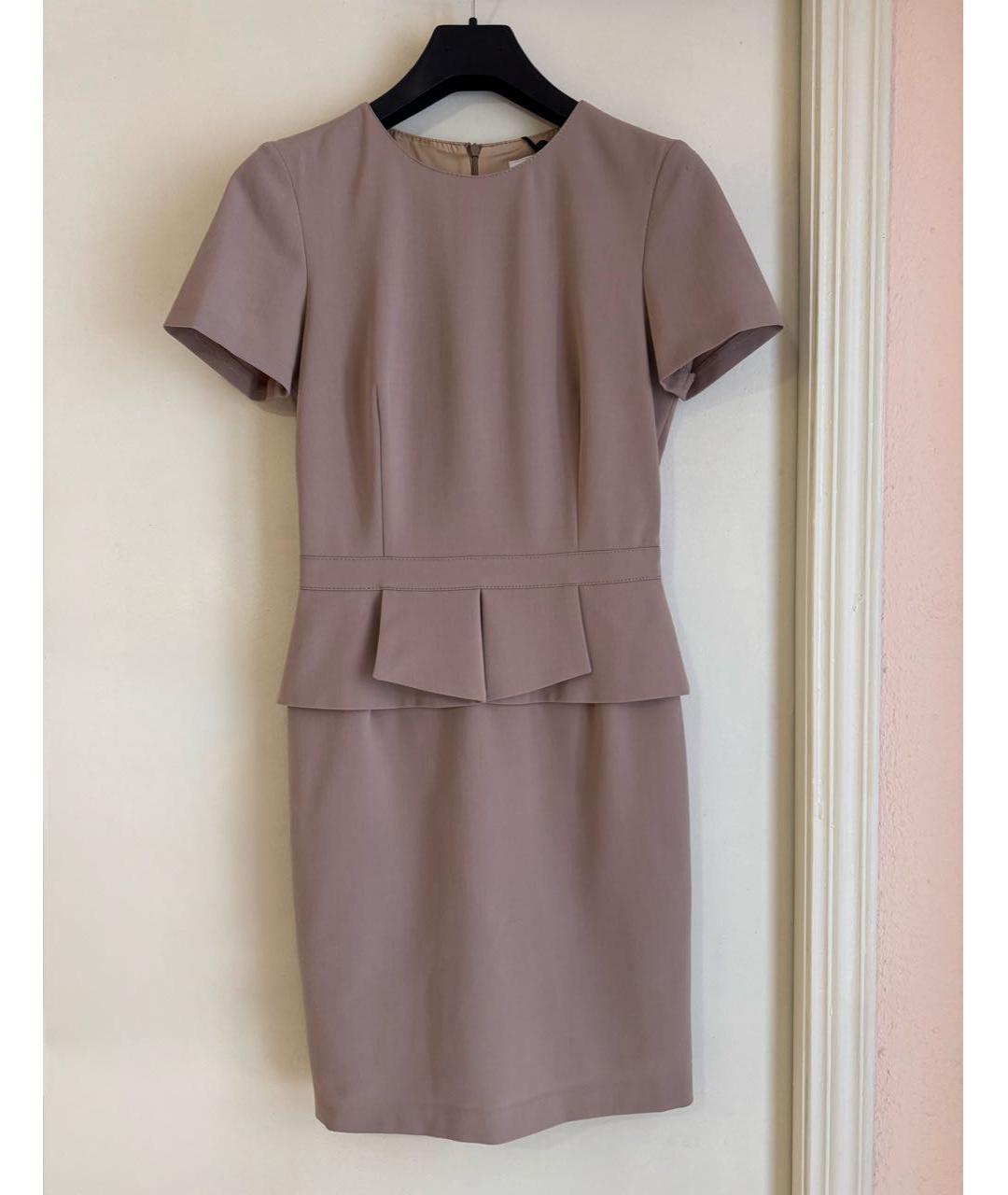 BLUMARINE Бежевое шерстяное повседневное платье, фото 9