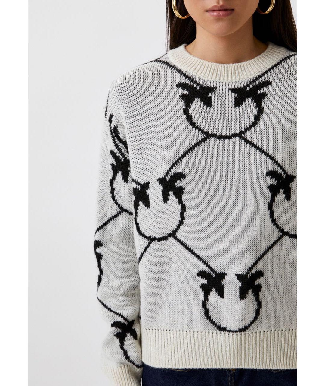 PINKO Белый шерстяной джемпер / свитер, фото 3