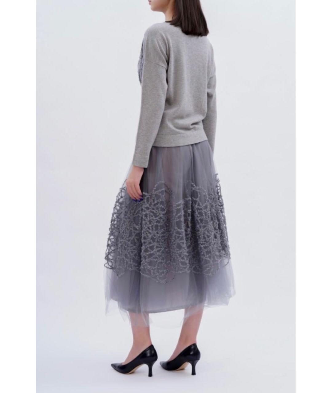 FABIANA FILIPPI Серый кашемировый костюм с юбками, фото 3