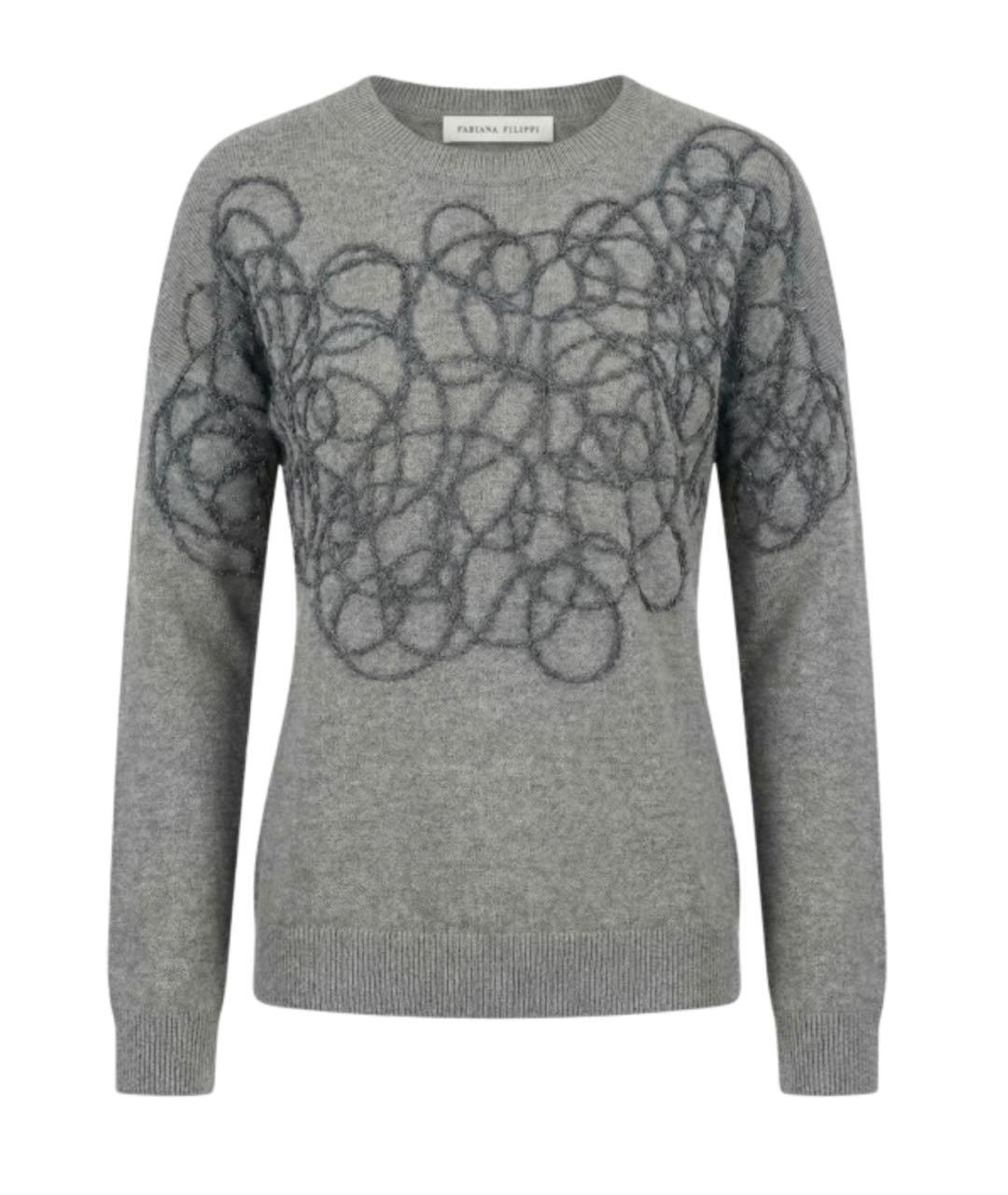 FABIANA FILIPPI Серый кашемировый костюм с юбками, фото 5