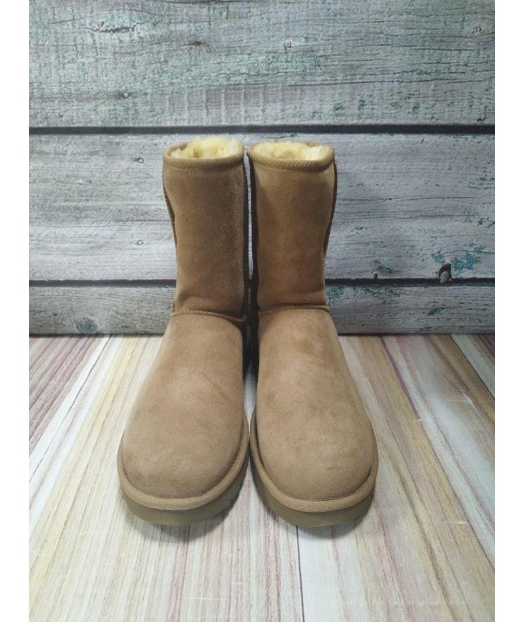 UGG AUSTRALIA Коричневые замшевые сапоги, фото 2