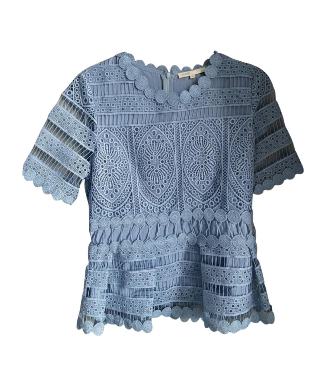 MAJE Голубая вискозная блузы, фото 1