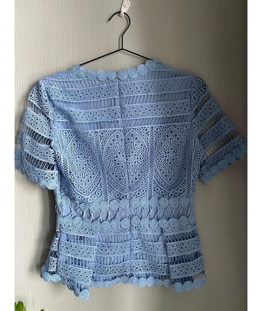 MAJE Голубая вискозная блузы, фото 2