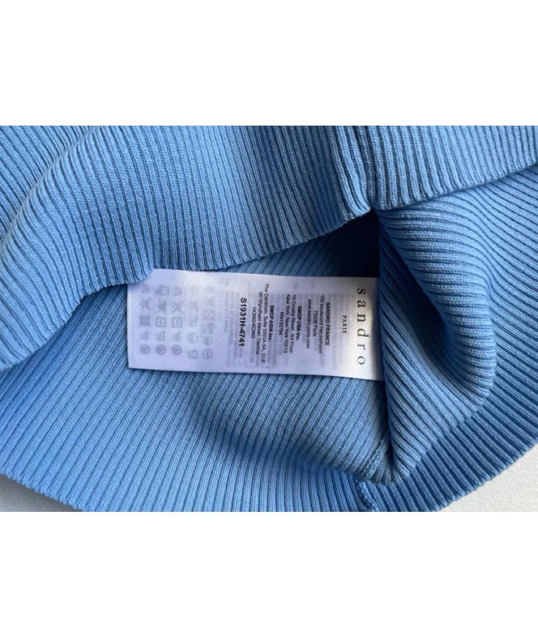 SANDRO Голубая вискозная водолазка, фото 5