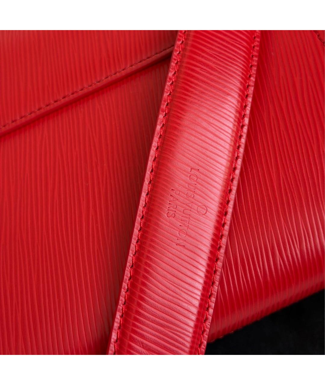 LOUIS VUITTON Красная кожаная сумка через плечо, фото 6