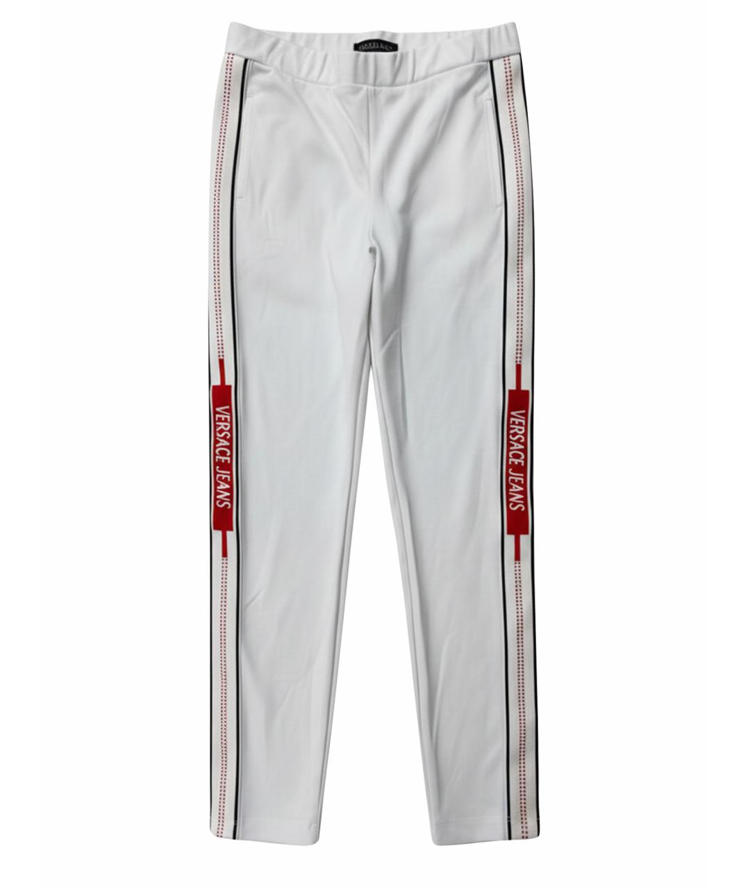 VERSACE JEANS COUTURE Белые леггинсы и велосипедки, фото 1