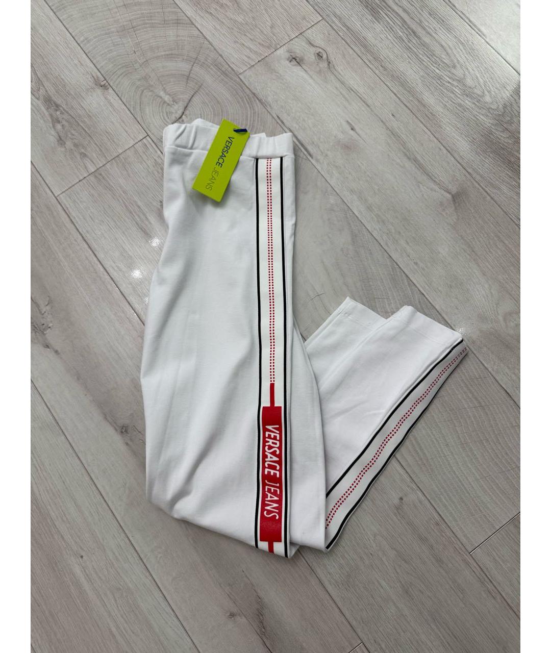 VERSACE JEANS COUTURE Белые леггинсы и велосипедки, фото 2