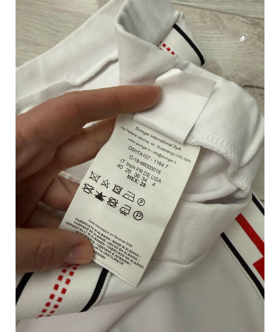 VERSACE JEANS COUTURE Белые леггинсы и велосипедки, фото 4