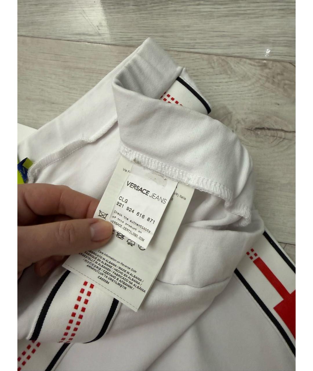 VERSACE JEANS COUTURE Белые леггинсы и велосипедки, фото 5