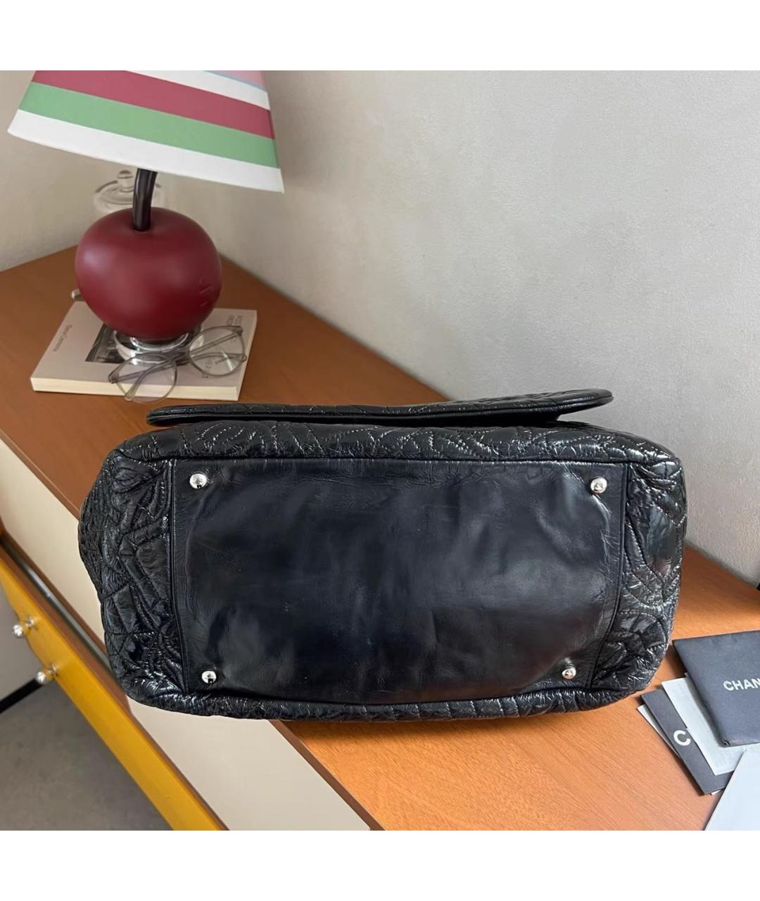 CHANEL Черная кожаная сумка через плечо, фото 5